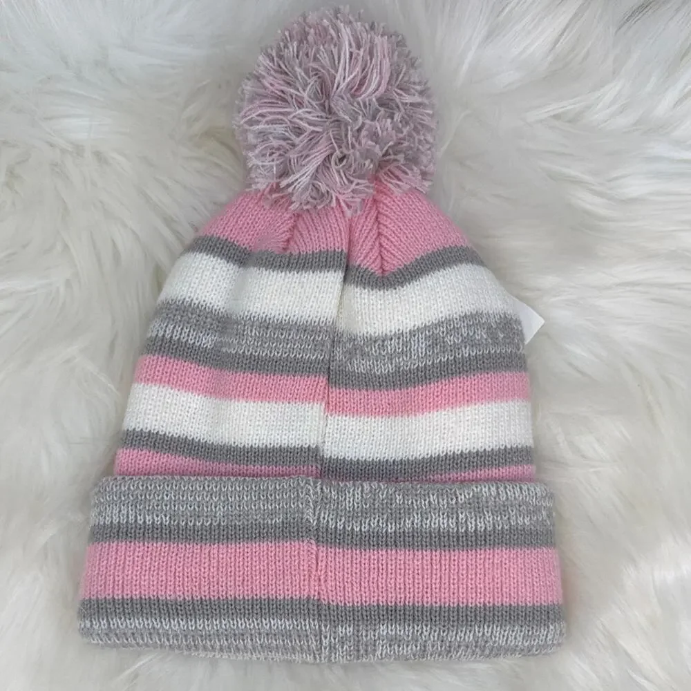 NWT! San Francisco California The Wharf Kids Striped Pom-Pom Beanie